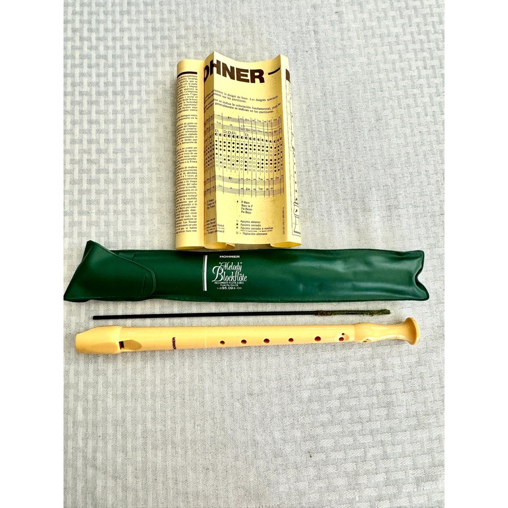 Hohner Melody Blockflote‎ Recorder Flute Vintage Made in Germany Cream with Case